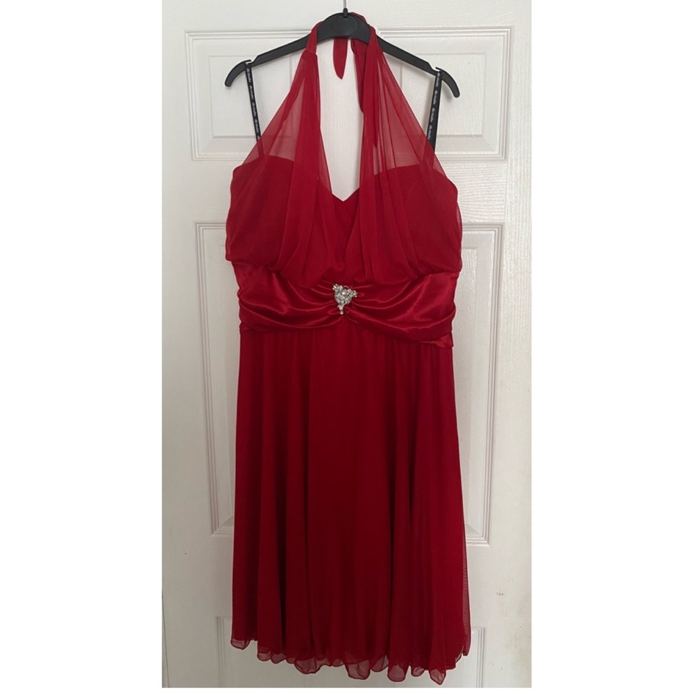 Red Open Back Dress